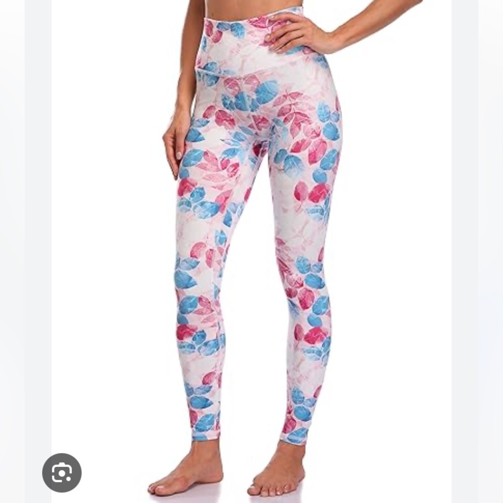 Colorfulkoala Fallen Leaves Leggings, Small